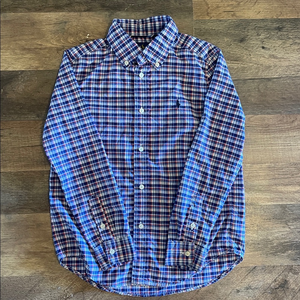 Ralph Lauren Navy and Red Plaid Shirt